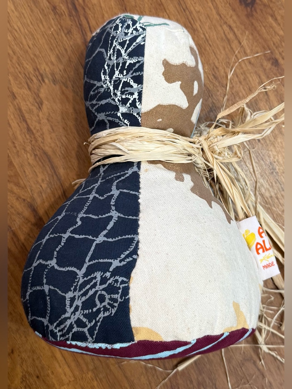 Kealopiko ALL ALOHA Poi Pounder Plush RARE Hawaiian print Hand Made in Molokai